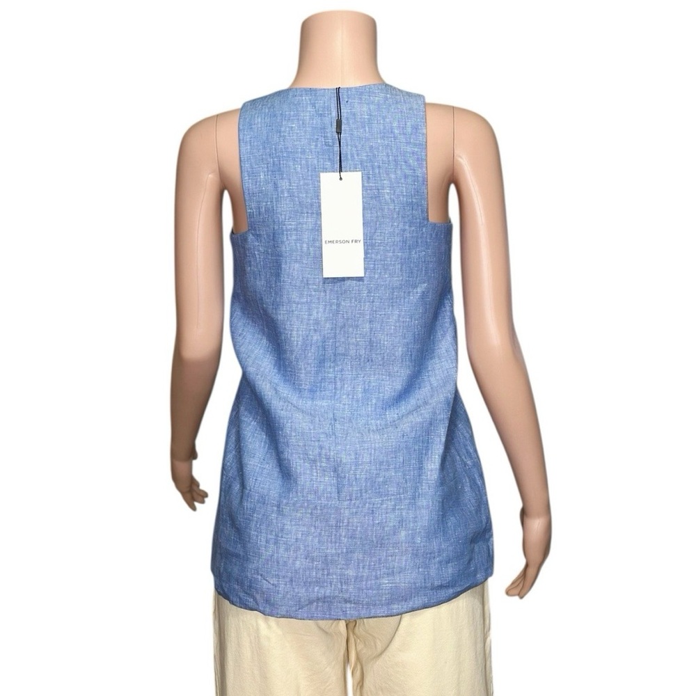 EMERSON FRY A-Line Mod Top, Chambray Linen, XS - Picture 10 of 13